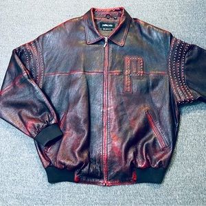 Rare Vintage Pelle Pelle Marc Buchanan Soda Club 1978 Studded Leather Coat Sz 52